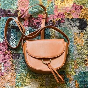 JJ Winters Saddle Brown Crossbody Bag